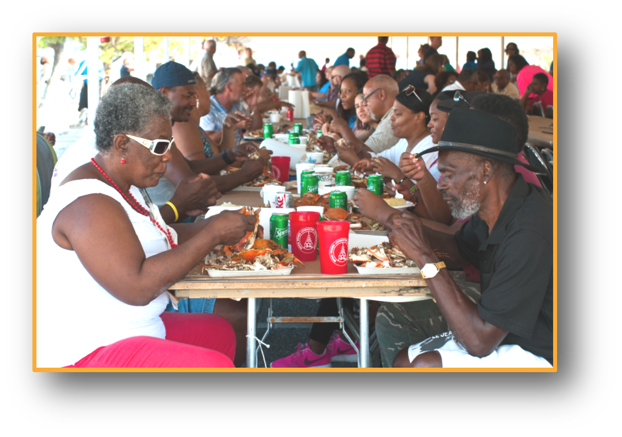 People attending Crab Feast SC15